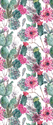 Store occultant fenetre de couleur fleur de cactus