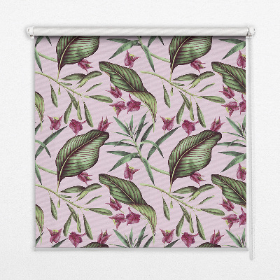 Store enrouleur occultant à feuilles tropicales