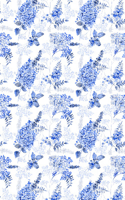 Store occultant fenêtre à fleurs bleues