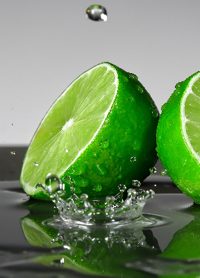 Store fenêtre intérieur dans des tons de citrons verts