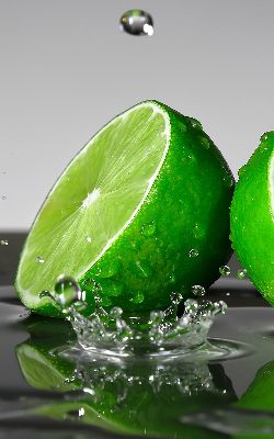 Store fenêtre intérieur dans des tons de citrons verts