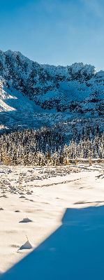 Store fenêtre intérieur montagnes
