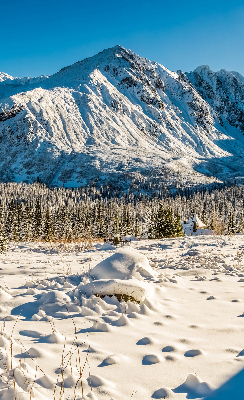 Store fenêtre intérieur montagnes