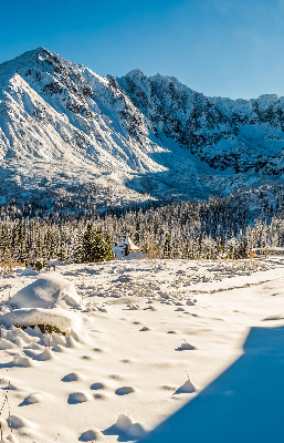 Store fenêtre intérieur montagnes