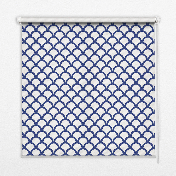 Store occultant fenêtre avec écailles bleues