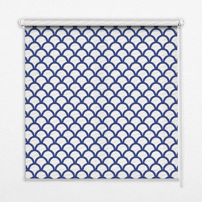 Store occultant fenêtre avec écailles bleues