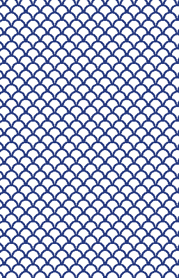Store occultant fenêtre avec écailles bleues