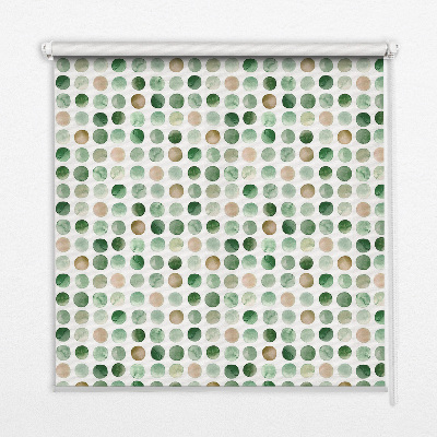 Store enrouleur occultant avec cercles verts