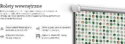 Store enrouleur occultant avec cercles verts