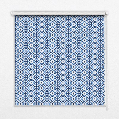 Store occultant fenêtre à formes bleues