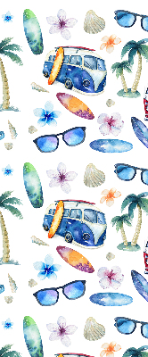 Store fenêtre intérieur pour voitures et palmiers à Hawaï