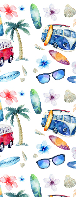 Store fenêtre intérieur pour voitures et palmiers à Hawaï