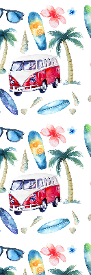 Store fenêtre intérieur pour voitures et palmiers à Hawaï