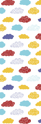 Store enrouleur occultant avec motif de nuages colorés