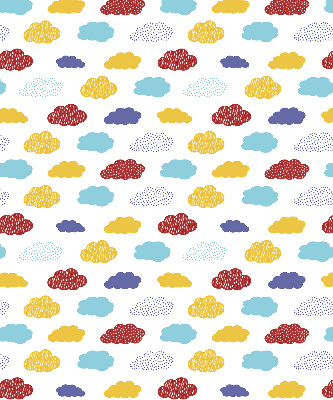 Store enrouleur occultant avec motif de nuages colorés