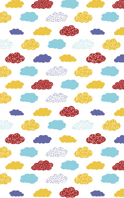 Store enrouleur occultant avec motif de nuages colorés