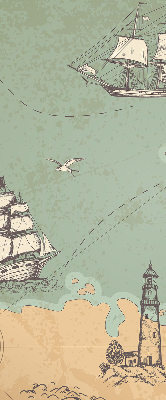 Store occultant fenêtre de la carte des océans