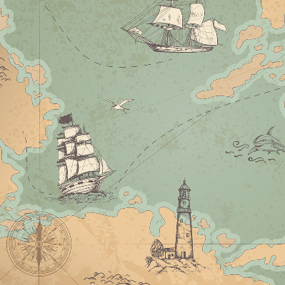 Store occultant fenêtre de la carte des océans