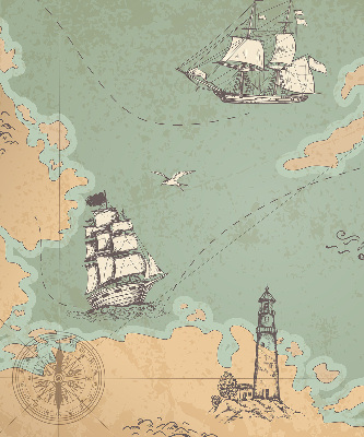 Store occultant fenêtre de la carte des océans