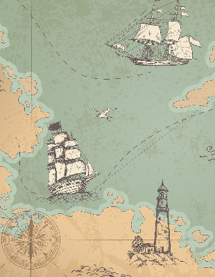 Store occultant fenêtre de la carte des océans