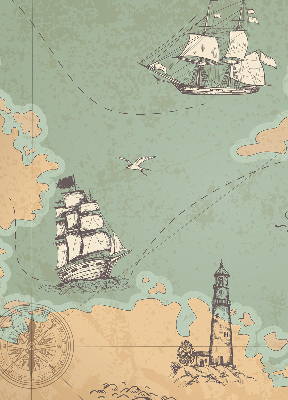 Store occultant fenêtre de la carte des océans