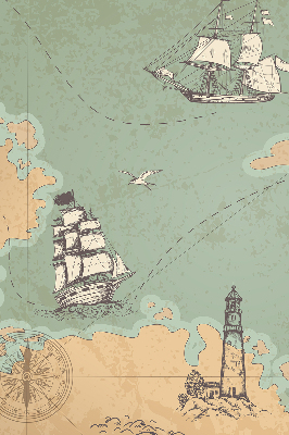 Store occultant fenêtre de la carte des océans