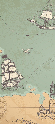 Store occultant fenêtre de la carte des océans