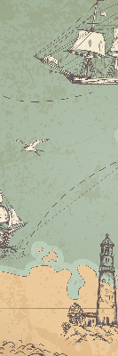 Store occultant fenêtre de la carte des océans