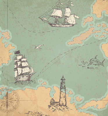 Store occultant fenêtre de la carte des océans
