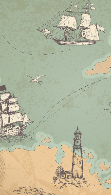 Store occultant fenêtre de la carte des océans