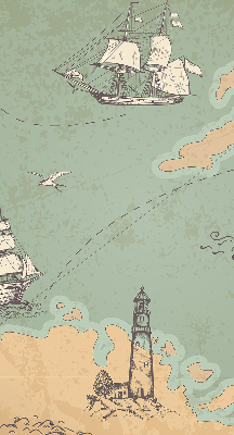 Store occultant fenêtre de la carte des océans