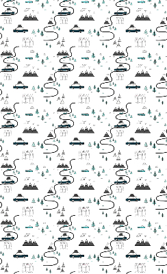 Store enrouleur occultant à motifs de sentiers forestiers et de montagnes