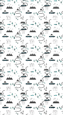 Store enrouleur occultant à motifs de sentiers forestiers et de montagnes