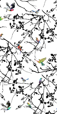 Store enrouleur occultant oiseaux sur les branches