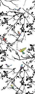 Store enrouleur occultant oiseaux sur les branches
