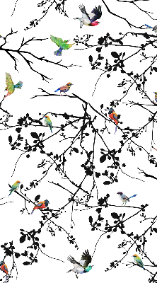 Store enrouleur occultant oiseaux sur les branches