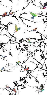Store enrouleur occultant oiseaux sur les branches