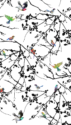Store enrouleur occultant oiseaux sur les branches