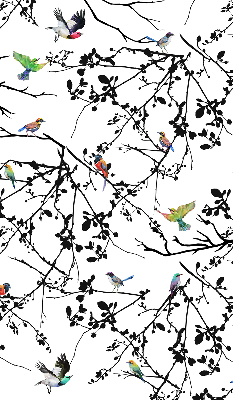 Store enrouleur occultant oiseaux sur les branches