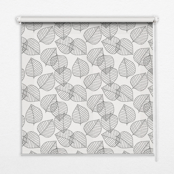 Store fenêtre intérieur en feuilles dessinées