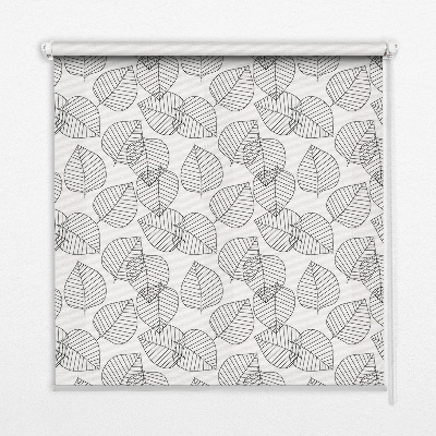 Store fenêtre intérieur en feuilles dessinées