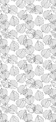 Store fenêtre intérieur en feuilles dessinées