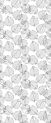 Store fenêtre intérieur en feuilles dessinées