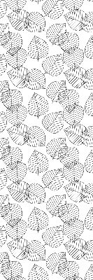 Store fenêtre intérieur en feuilles dessinées