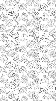 Store fenêtre intérieur en feuilles dessinées