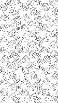 Store fenêtre intérieur en feuilles dessinées