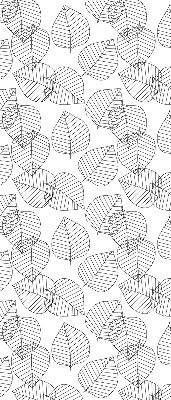 Store fenêtre intérieur en feuilles dessinées