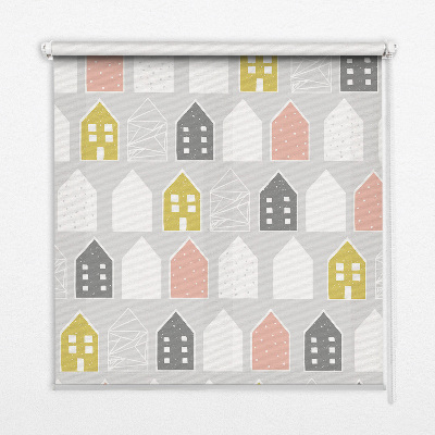 Store fenêtre intérieur dessins de maisons