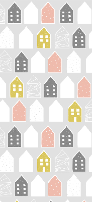 Store fenêtre intérieur dessins de maisons