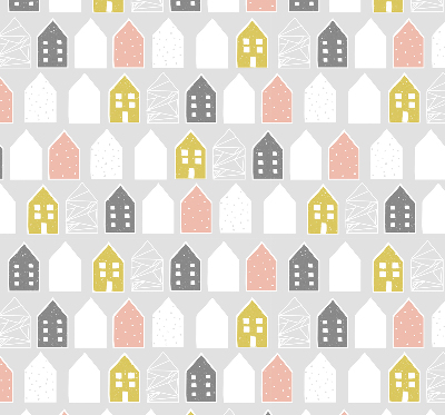 Store fenêtre intérieur dessins de maisons